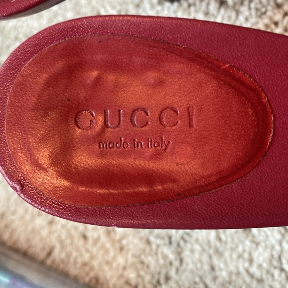 😍 RARE AUTH GUCCI Y2K Raspberry Mirabelle GG heels - Picture 9 of 14